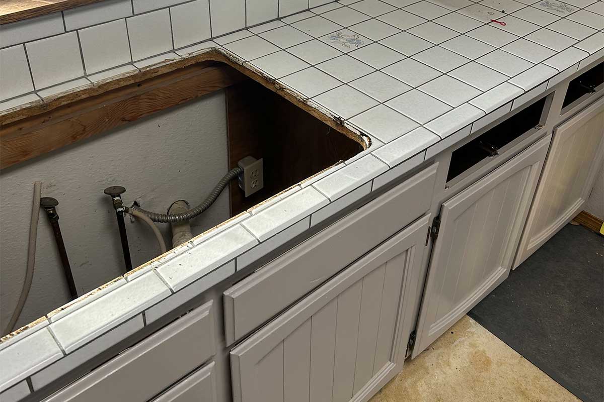 Kitchen before Rapid Response Restoration