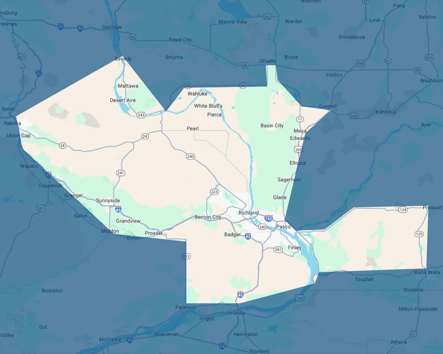 Rapid Response Restoration - Tri-Cities Coverage Map